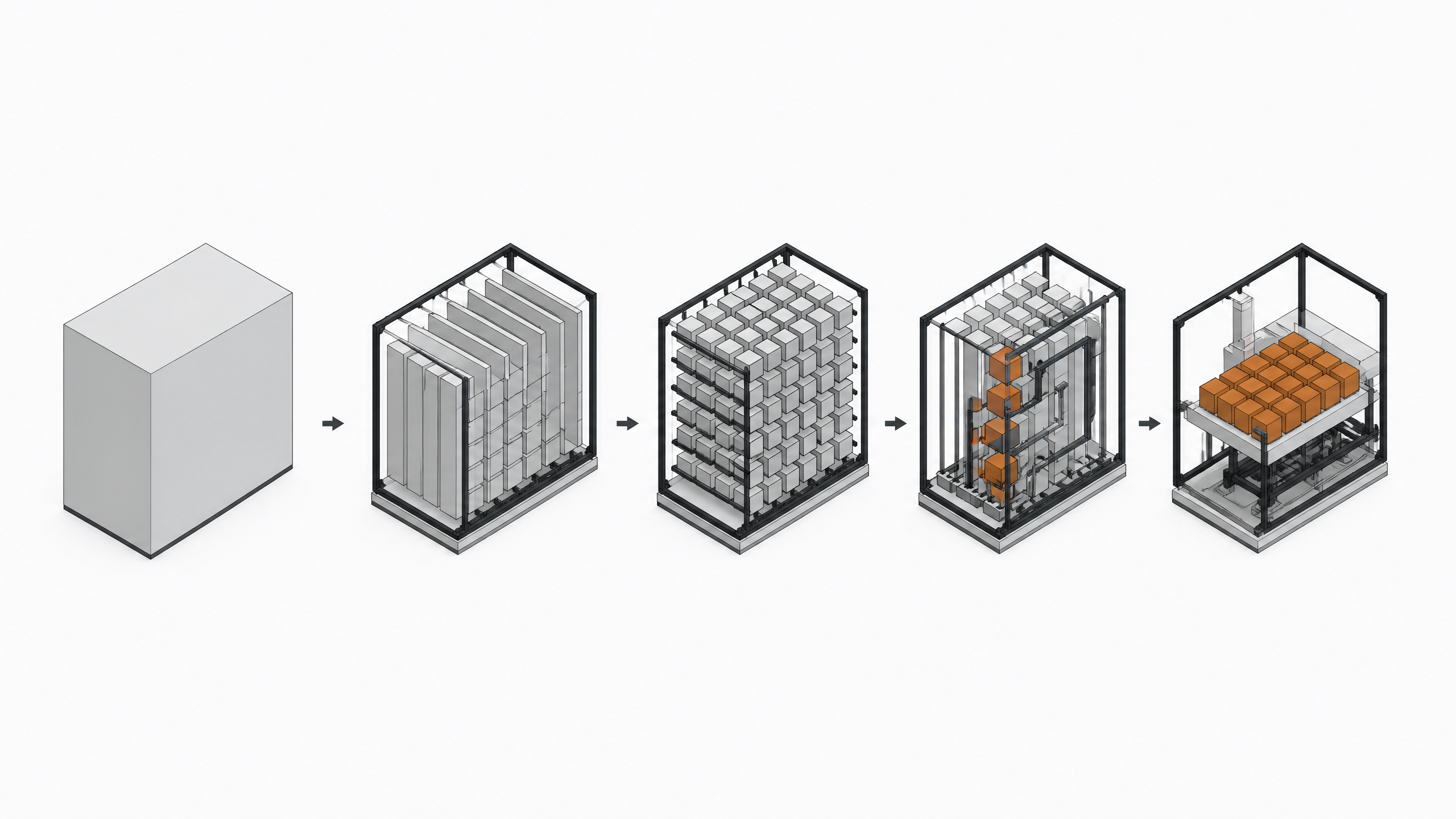 A side-by-side comparison of an opaque, sealed monolithic enclosure and a fully exposed four-stage processing pipeline representing plain Python retrieval-augmented generation.