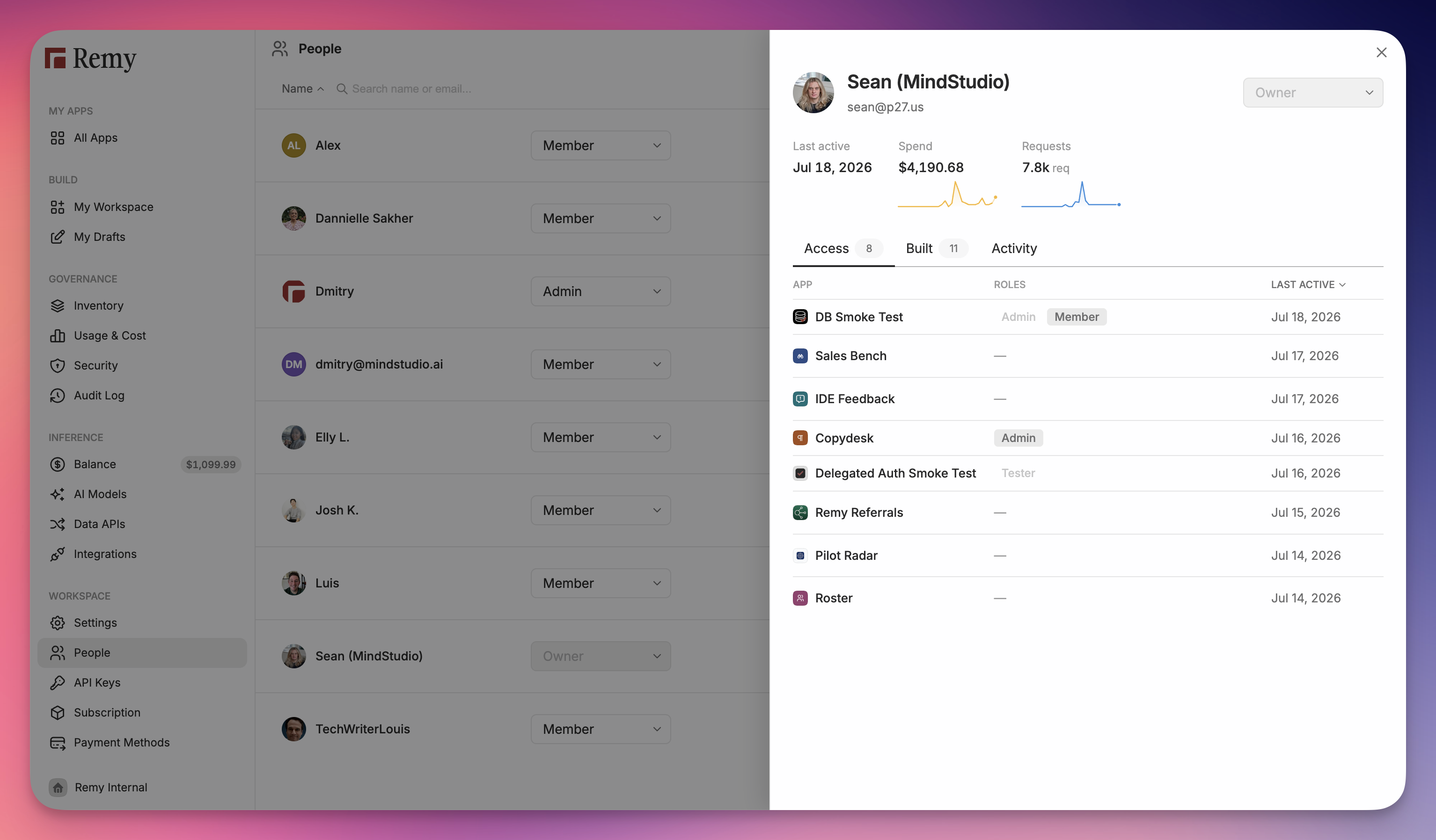 One person, every app, every role.